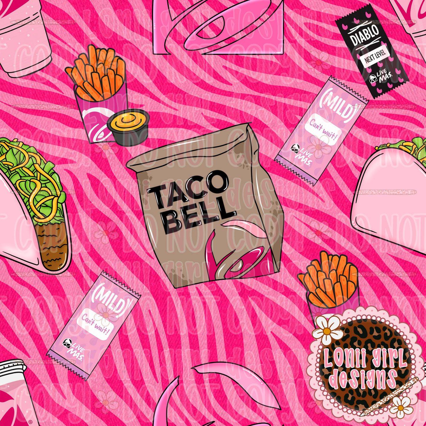 Pink zebra bell