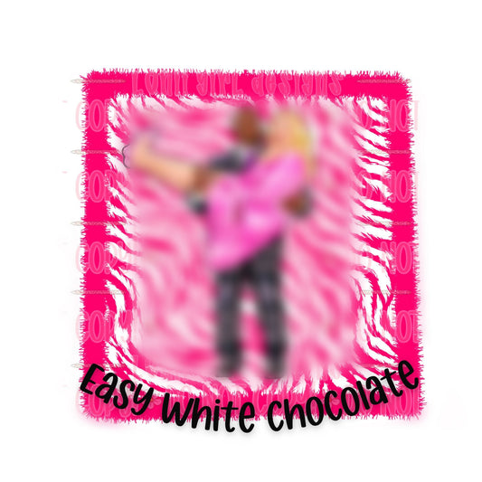 Easy white chocolate zebra